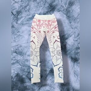 Floral Paisley Print Leggings Size Medium